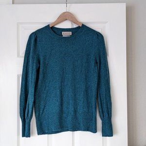 Nanette Lepore 2 Ply Cashmere Crew Neck Sweater Teal